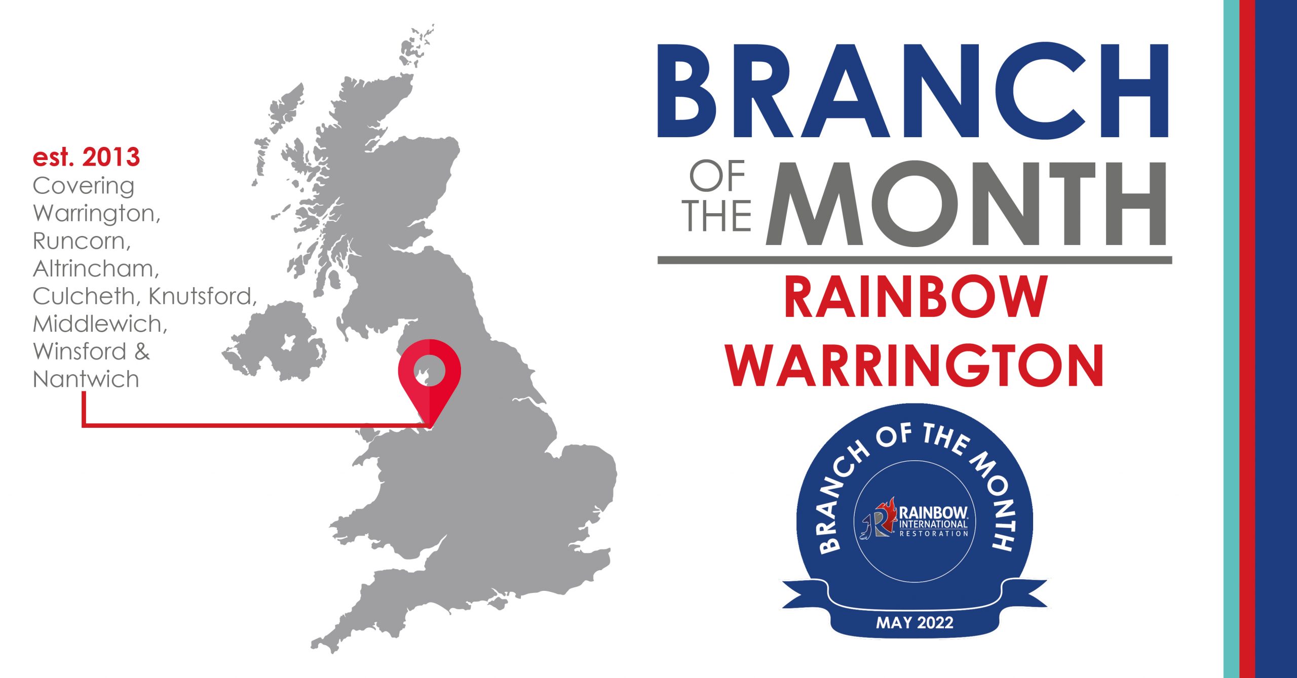 Rainbow Warrington named Branch of the Month for May 2022
